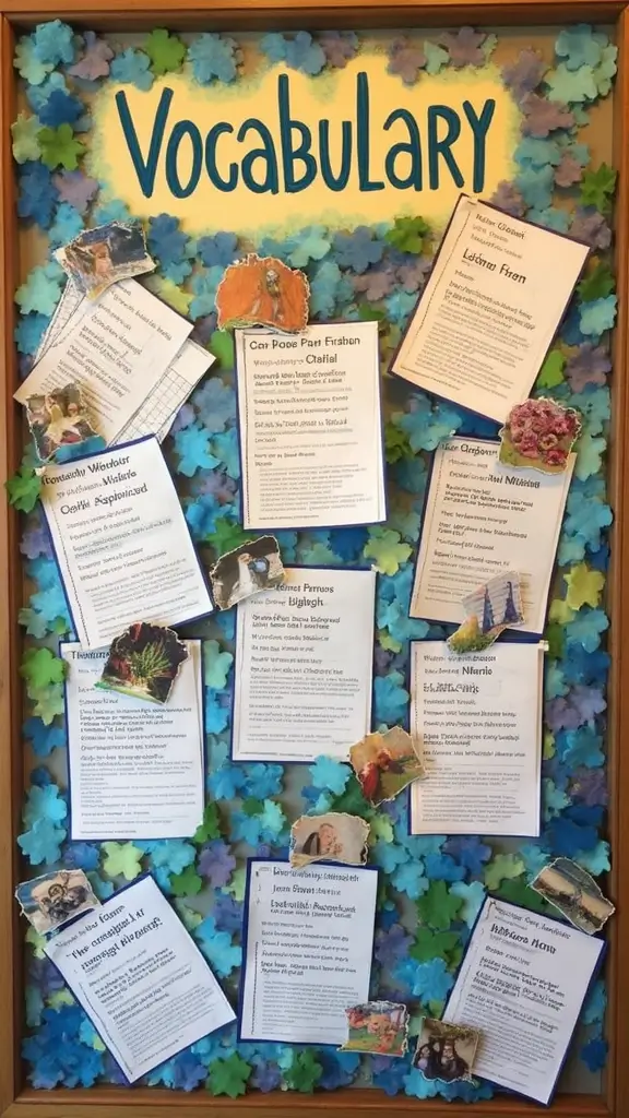 25 Best Visionboard Aesthetic Ideas to Manifest Your Dreams - 24. Monthly Vocabulary Themes