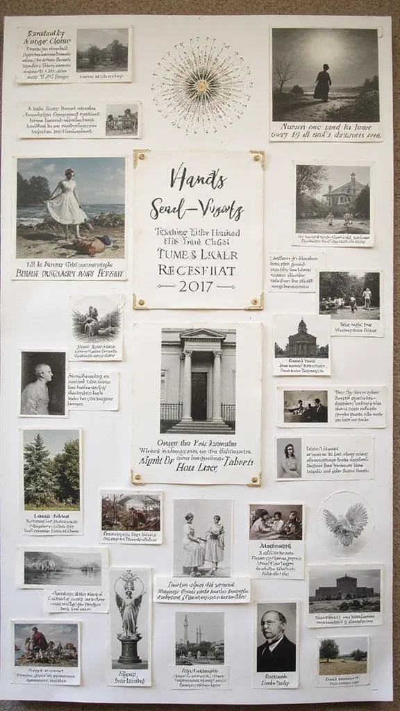 25 Best Visionboard Aesthetic Ideas to Manifest Your Dreams - 3. Thematic Vocabulary Sections