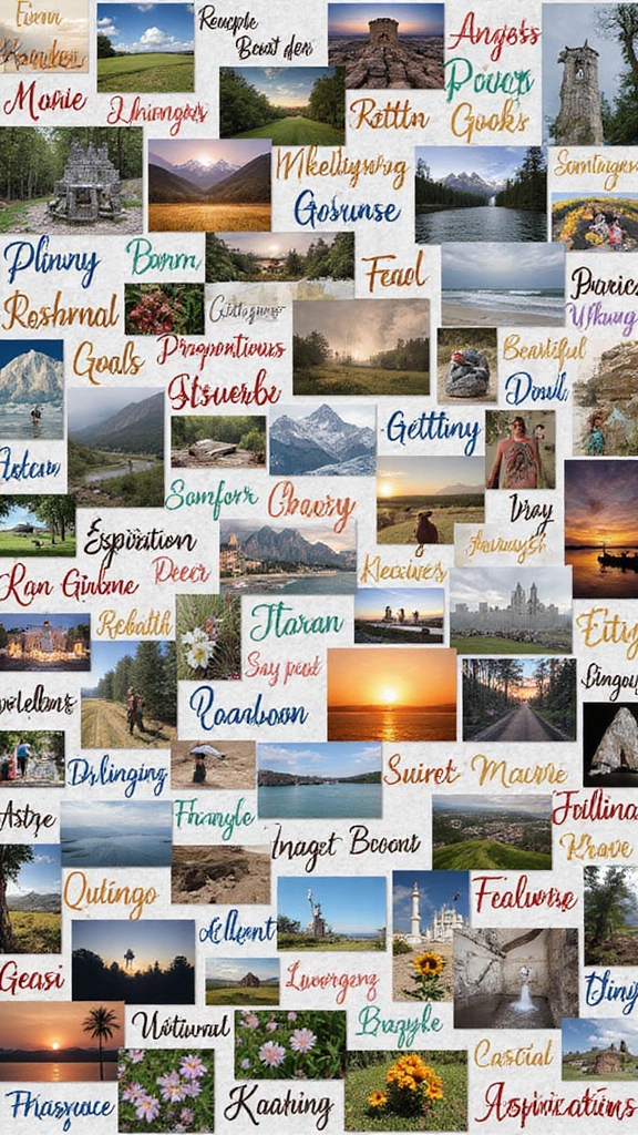 25 Best Visionboard Aesthetic Ideas to Manifest Your Dreams - 4. Collage of Visuals