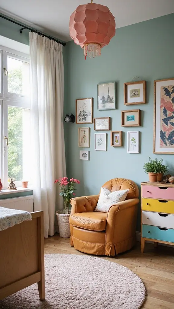 25 Cozy and Affordable Baby Room Inspirations for New Moms - 18. Eclectic Mixed Styles
