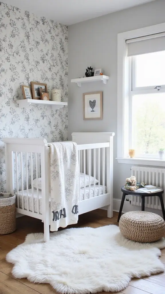 25 Cozy and Affordable Baby Room Inspirations for New Moms - 20. Sweet and Simple Monochrome