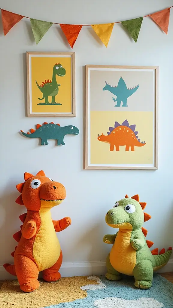 25 Cozy and Affordable Baby Room Inspirations for New Moms - 22. Fun Dinosaur Kingdom