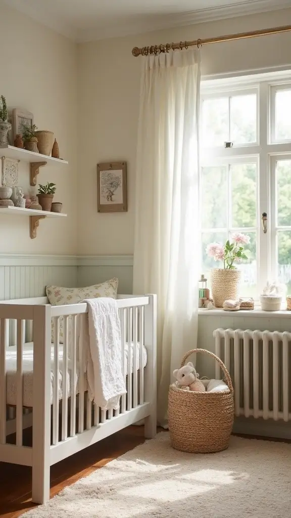 25 Cozy and Affordable Baby Room Inspirations for New Moms - 25. Cozy Cottage Vibes
