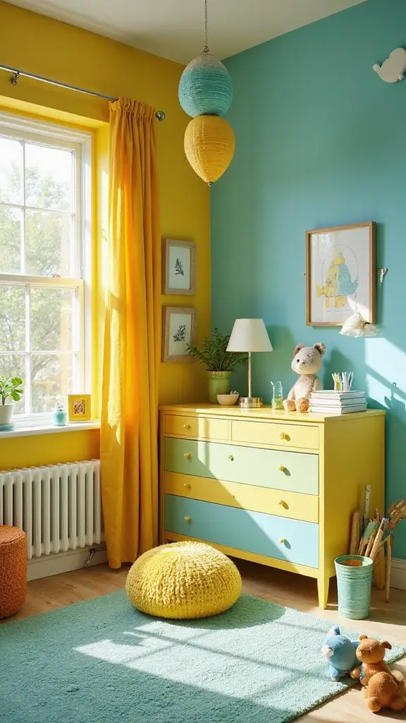 25 Cozy and Affordable Baby Room Inspirations for New Moms - 6. Bright and Cheerful