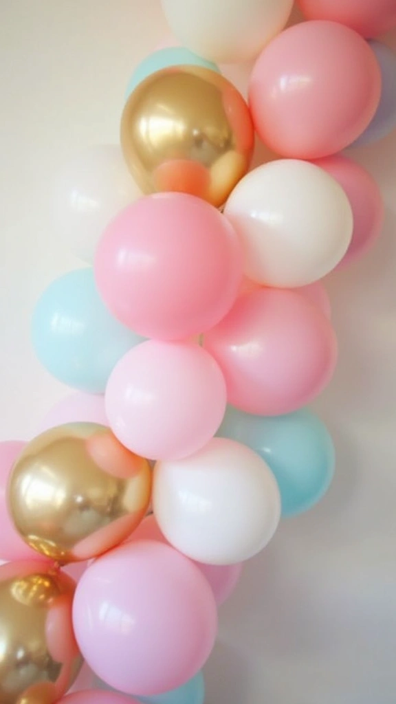 25 Stunning DIY Baby Shower Decorations That Will Leave Guests in Awe! - 1. Balloon Garland Extravaganza