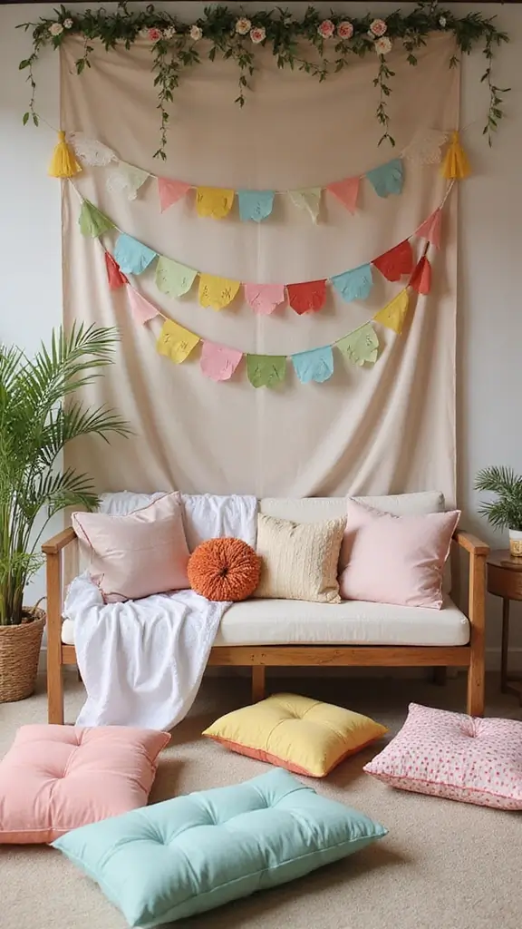 25 Stunning DIY Baby Shower Decorations That Will Leave Guests in Awe! - 15. Cozy Seating with DIY Cushions