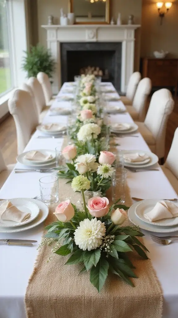 25 Stunning DIY Baby Shower Decorations That Will Leave Guests in Awe! - 6. Floral Table Runners