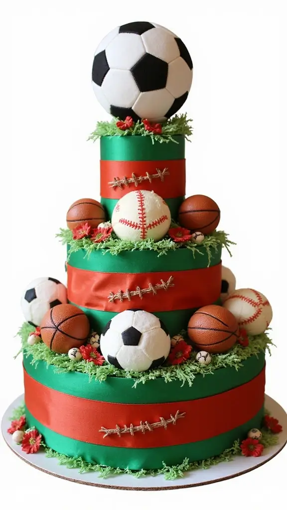 25 Thoughtful Diaper Cake Ideas Every Parent Will Adore - 10. Sports Fanatic