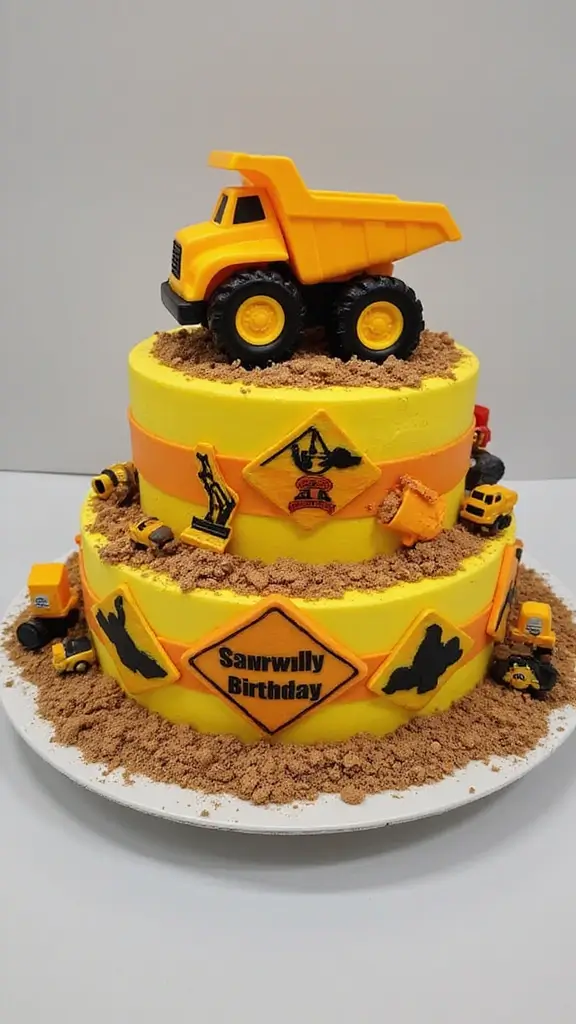 25 Thoughtful Diaper Cake Ideas Every Parent Will Adore - 13. Construction Zone