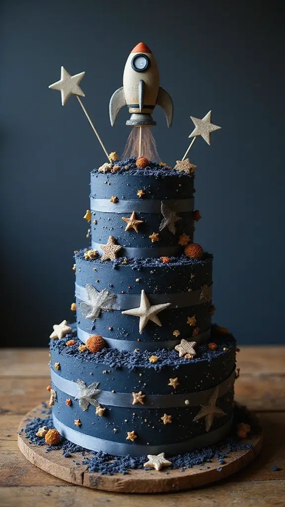 25 Thoughtful Diaper Cake Ideas Every Parent Will Adore - 18. Space Odyssey
