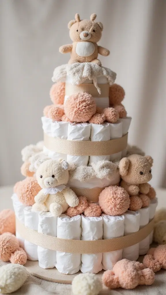 25 Thoughtful Diaper Cake Ideas Every Parent Will Adore - 21. Cozy Comfort