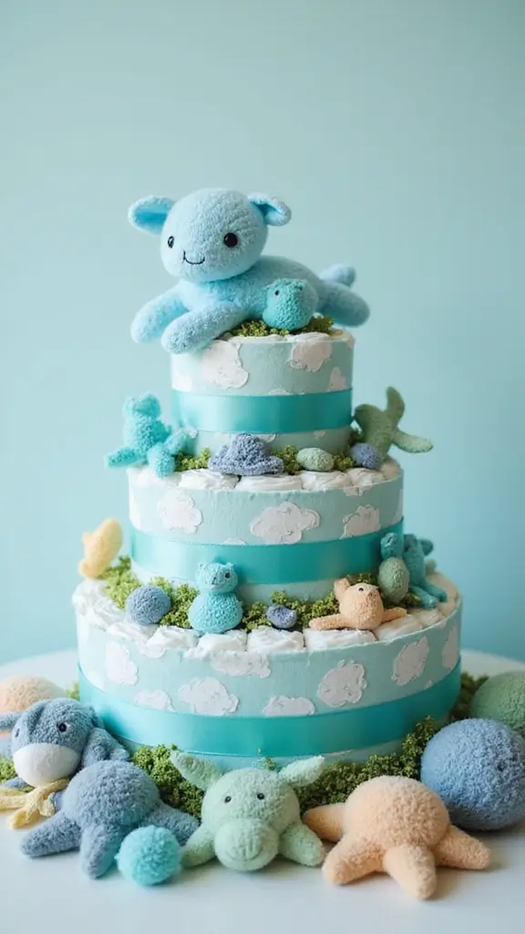25 Thoughtful Diaper Cake Ideas Every Parent Will Adore - 6. Under the Sea