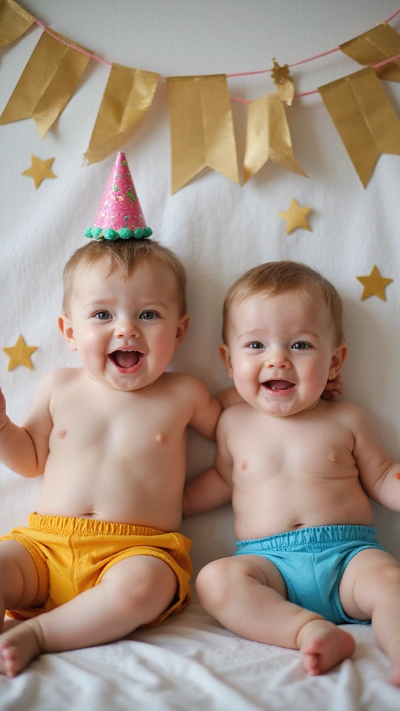 27 Adorable Twin Baby Photos That Melt Hearts - 13. Celebration of First Holidays