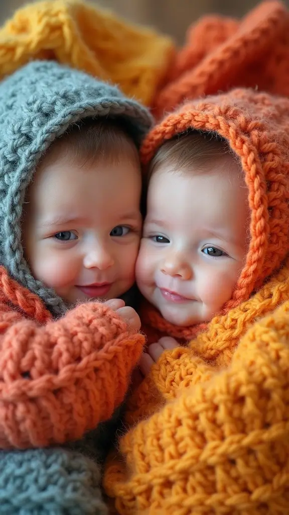 27 Adorable Twin Baby Photos That Melt Hearts - 23. Twins in Cozy Blankets