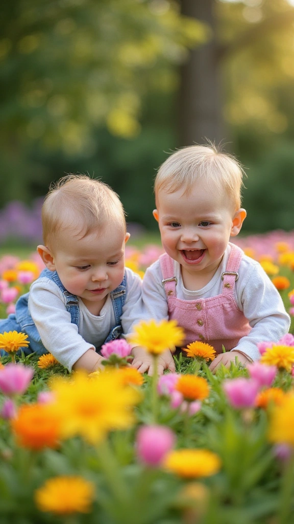 27 Adorable Twin Baby Photos That Melt Hearts - 6. Outdoor Adventures