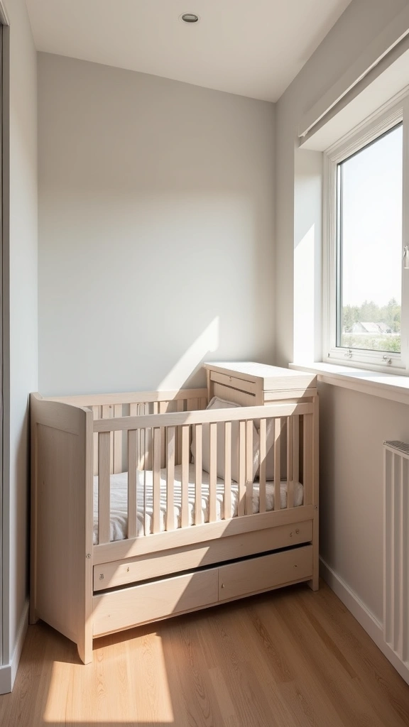 21 Baby Room Design Hacks for Small Spaces - 1. Opt for a Crib That Doubles as a Changing Table