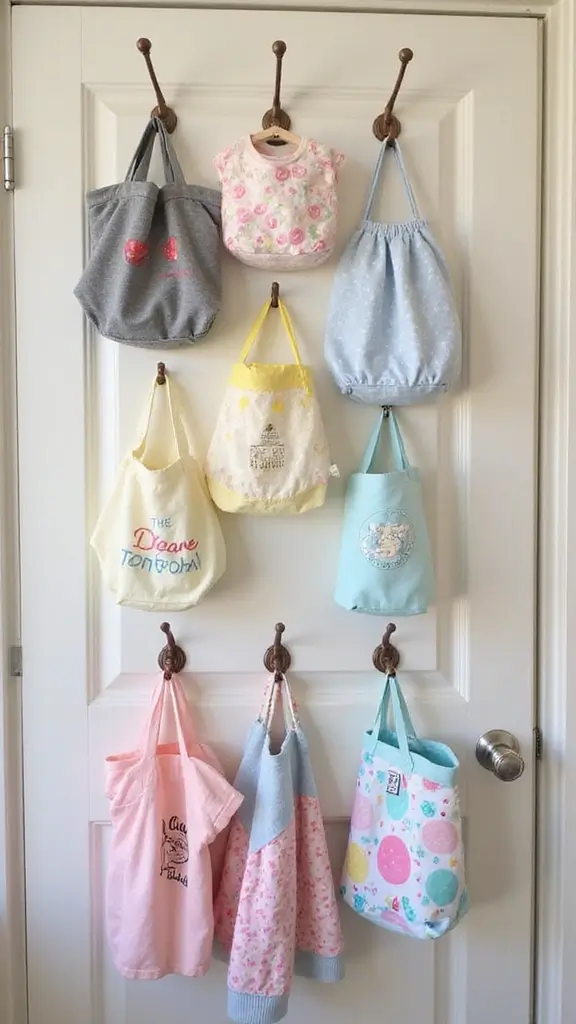 21 Baby Room Design Hacks for Small Spaces - 10. Utilize Door Space with Hooks