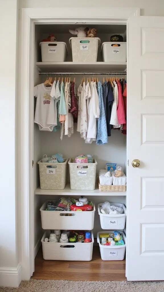 21 Baby Room Design Hacks for Small Spaces - 15. Make Use of Closet Organizers
