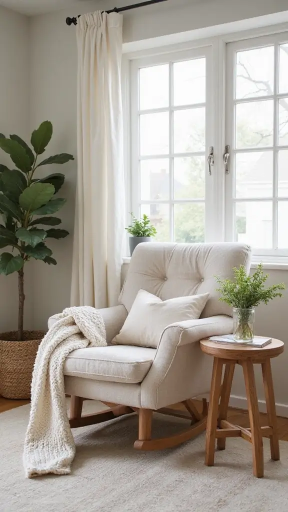 21 Baby Room Design Hacks for Small Spaces - 4. Choose a Compact Glider or Rocking Chair