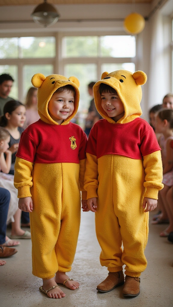 21 Winnie the Pooh Baby Shower Ideas That Are Too Cute - 13. Pooh Bear Costumes for the Hosts