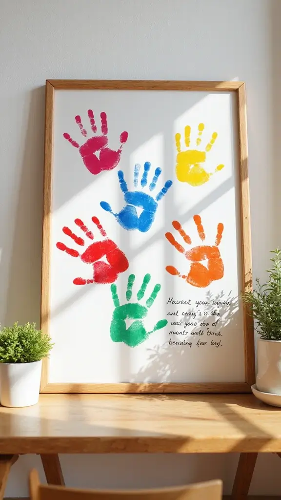 22 Best Father’s Day Gifts From Kids That Melt Hearts - 1. Handprint Art Frame