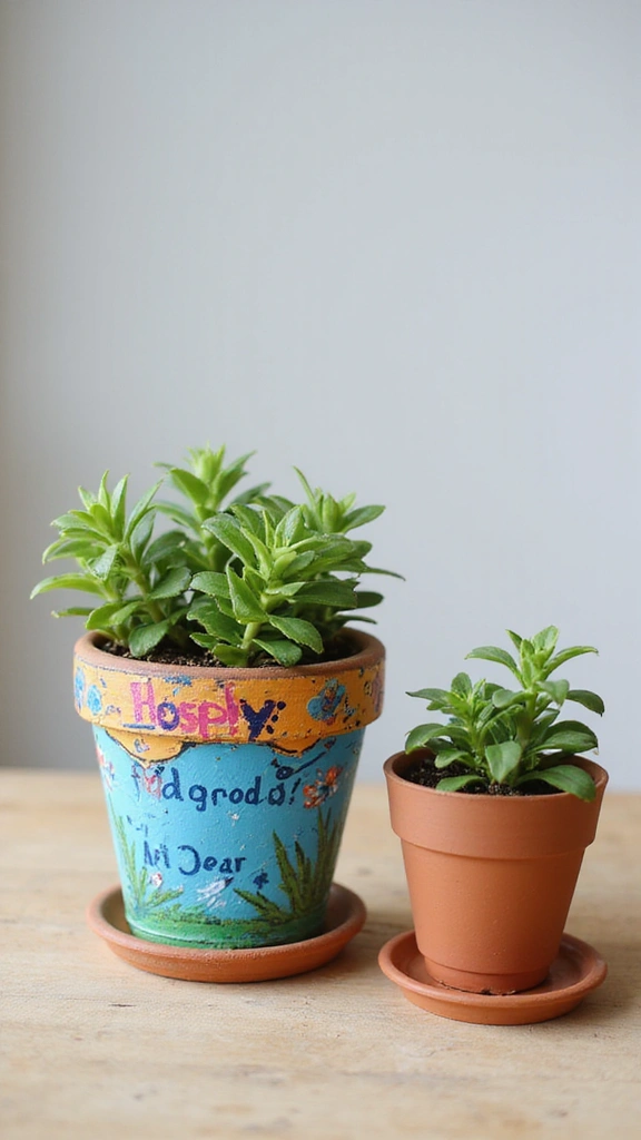 22 Best Father’s Day Gifts From Kids That Melt Hearts - 15. DIY Plant Pot