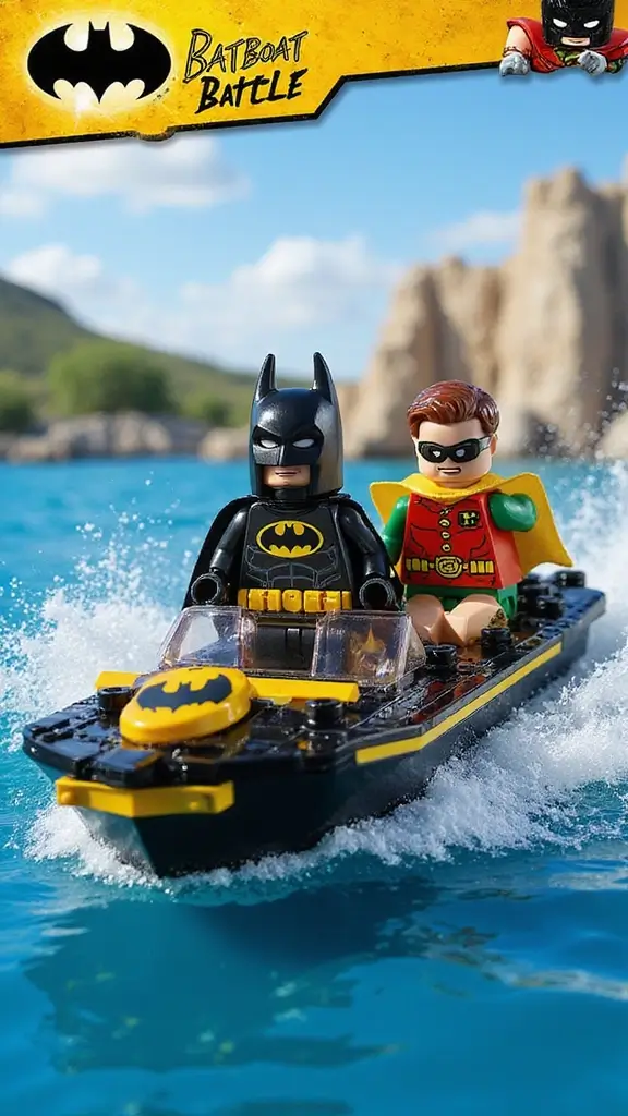 23 Best Lego Batman Sets Every Fan Will Love - 15. Batman and Robin: Batboat Battle