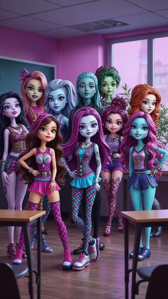 23 Best Monster High Wallpaper Designs for Fans - 13. The Monster High Group Wallpaper