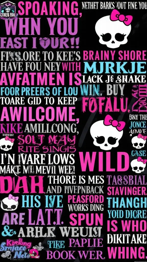 23 Best Monster High Wallpaper Designs for Fans - 16. Monster High Quotes and Sayings