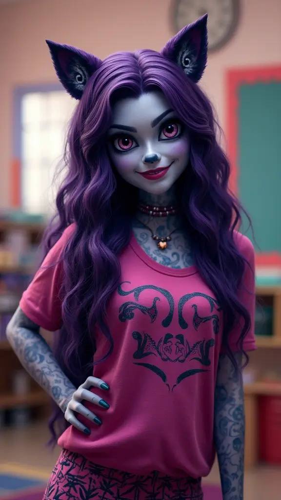 23 Best Monster High Wallpaper Designs for Fans - 3. Clawdeen Wolf’s Fierce Patterns