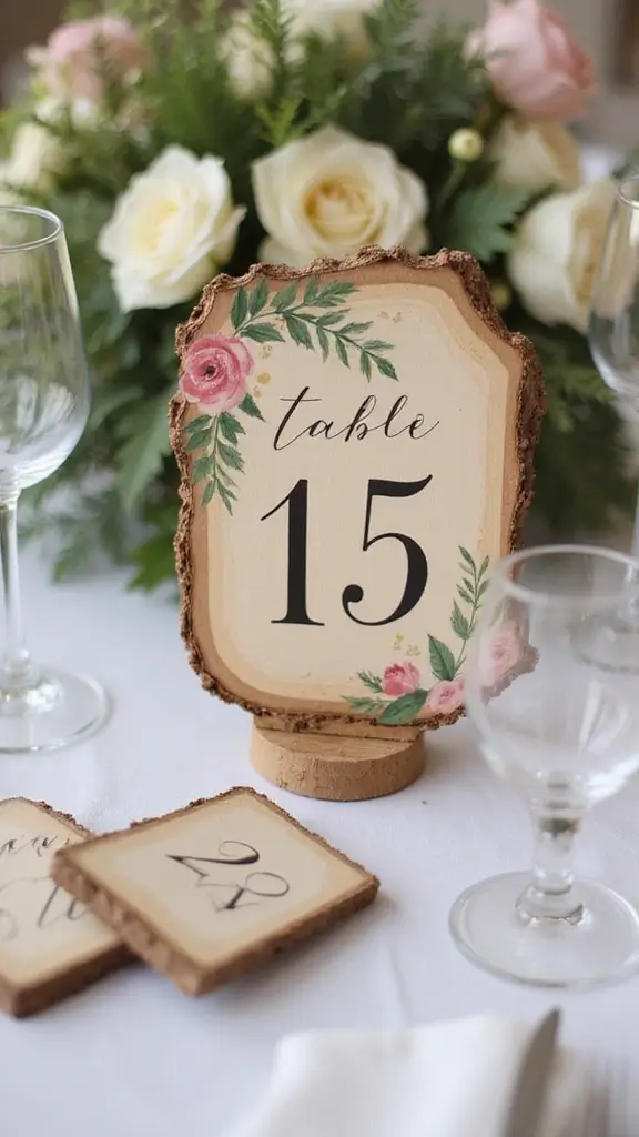 23 Winnie the Pooh Baby Shower Decoration Ideas - 11. Nature-Inspired Table Numbers