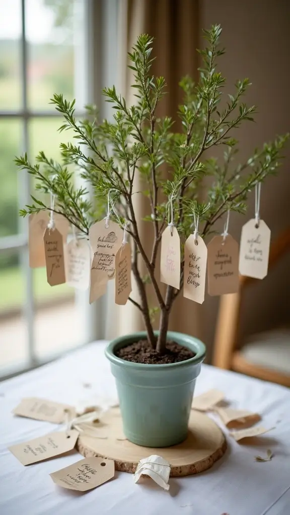 23 Winnie the Pooh Baby Shower Decoration Ideas - 15. Eco-Friendly Wish Tree