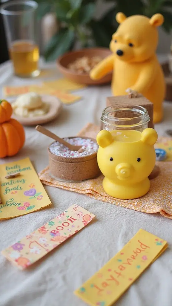 23 Winnie the Pooh Baby Shower Decoration Ideas - 18. Pooh Bear Activity Station