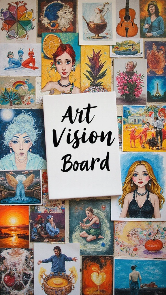 24 Best Life Vision Board Examples for Inspiration - 12. Creativity Unleashed