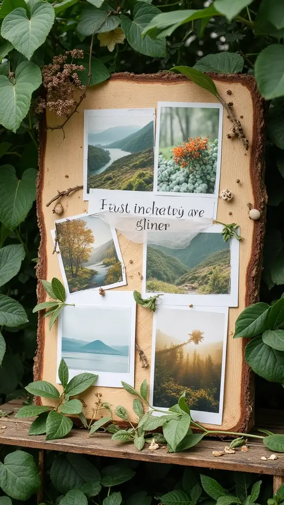 24 Best Life Vision Board Examples for Inspiration - 2. Nature-Inspired Boards