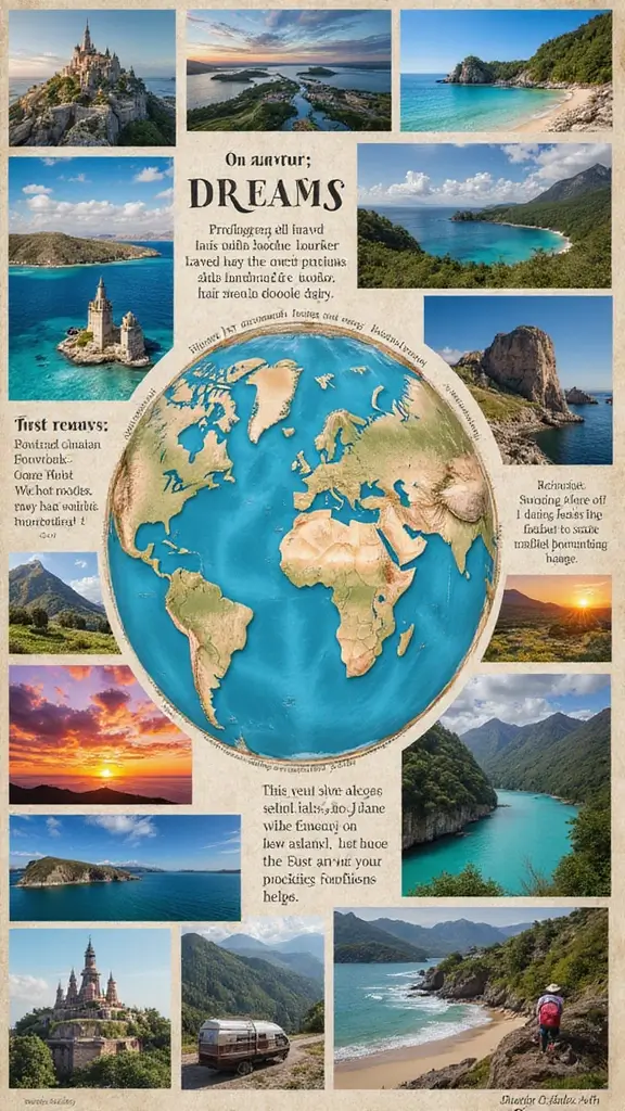 24 Best Life Vision Board Examples for Inspiration - 8. Travel Aspirations