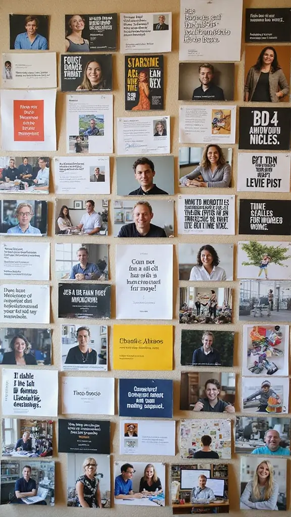 24 Best Life Vision Board Examples for Inspiration - 9. Career Goals and Achievements