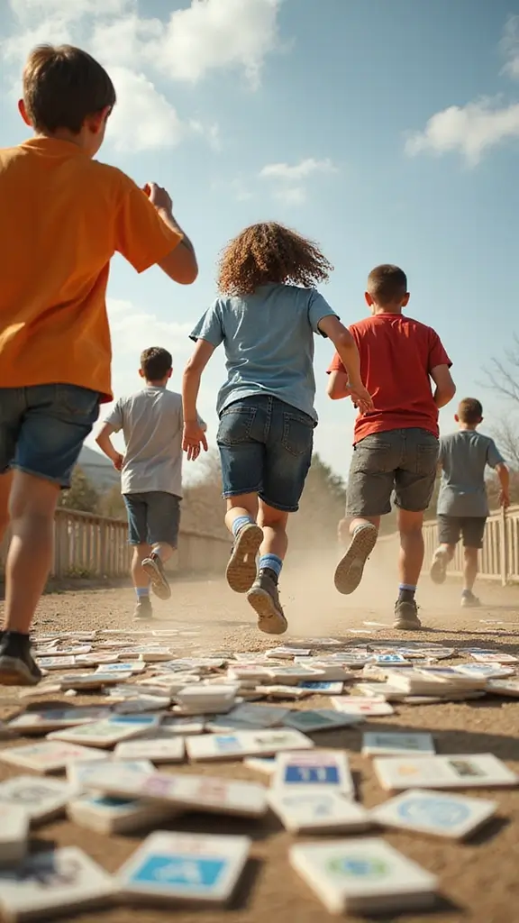 24 Fun English Learning Activities for Kids That Will Make Them Love Language! - 15. Word Relay Race