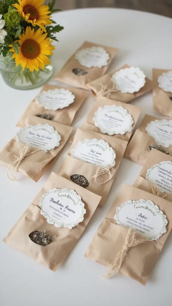 26 Winnie the Pooh Baby Shower DIY Decoration Ideas - 10. DIY Seed Packets as Favors