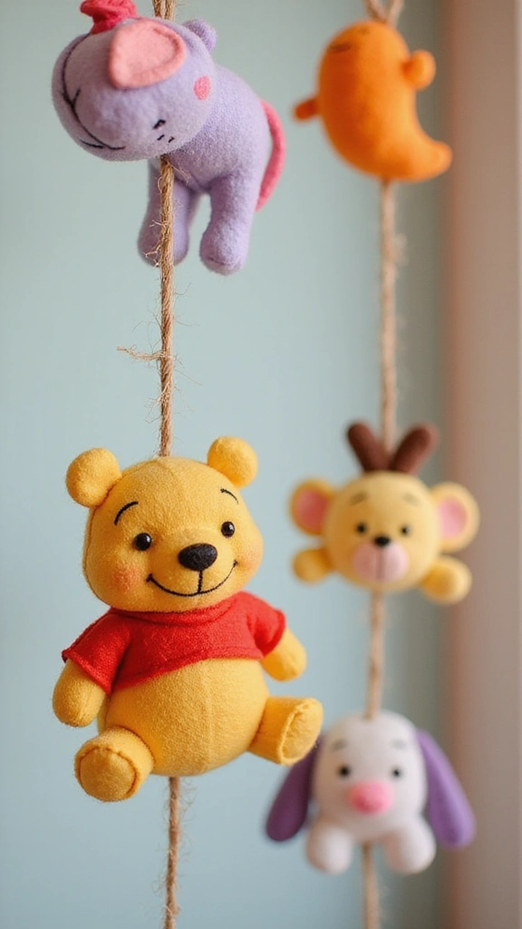 26 Winnie the Pooh Baby Shower DIY Decoration Ideas - 5. Pooh Bear Garland