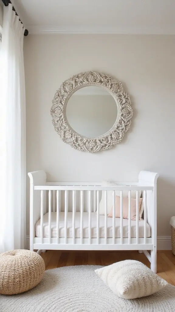 15 Budget-Friendly Baby Room Ideas That Look Expensive - 14. Elegant Mirror