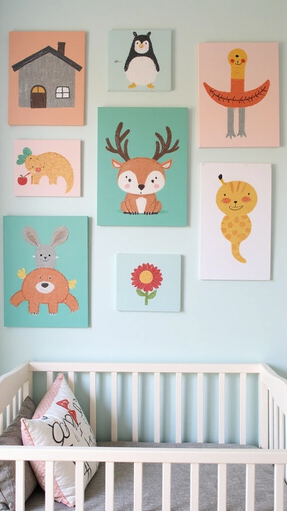 15 Budget-Friendly Baby Room Ideas That Look Expensive - 2. DIY Wall Art