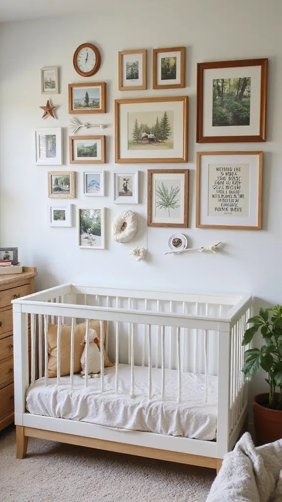 15 Budget-Friendly Baby Room Ideas That Look Expensive - 8. Gallery Wall