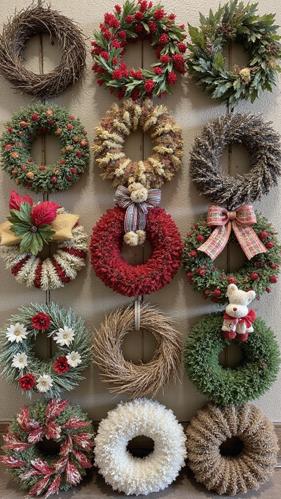 15 DIY Decor Hacks Every Mom Should Try (You Won't Believe #8!) - 14. DIY Wreaths for Every Season