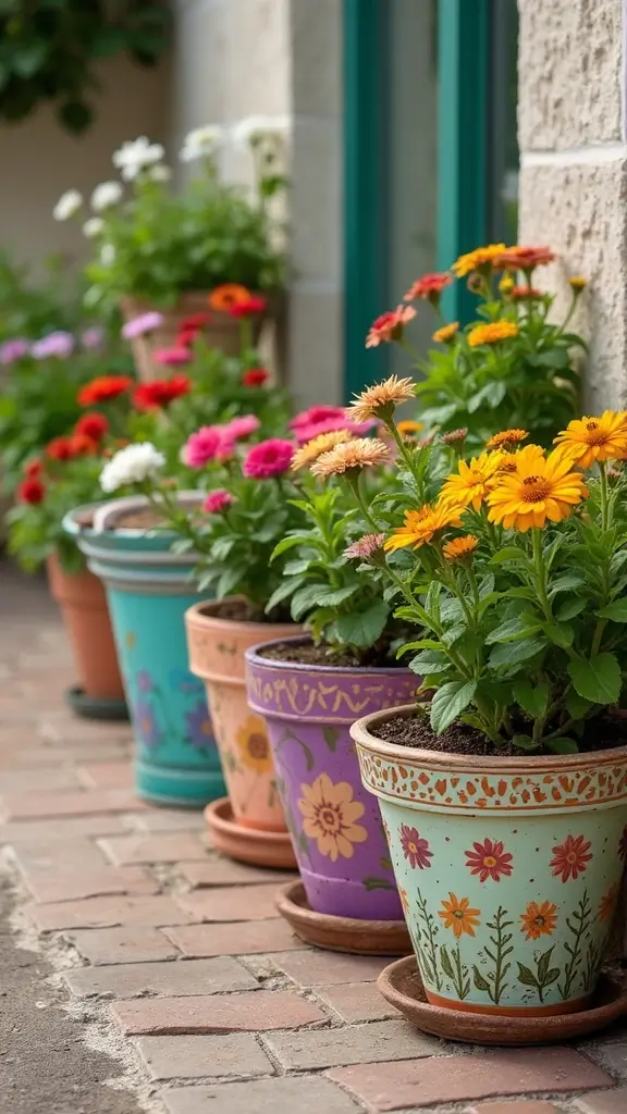 15 DIY Decor Hacks Every Mom Should Try (You Won't Believe #8!) - 7. Painted Flower Pots