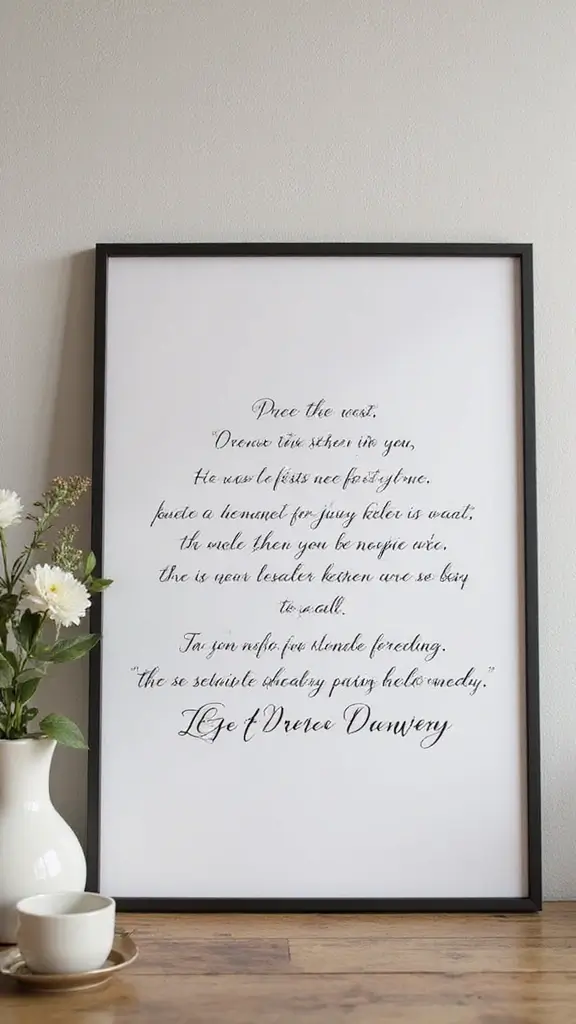 15 Thoughtful Gifts for Your Daughter on Her Wedding Day - 7. Personalized Wedding Vows Art
