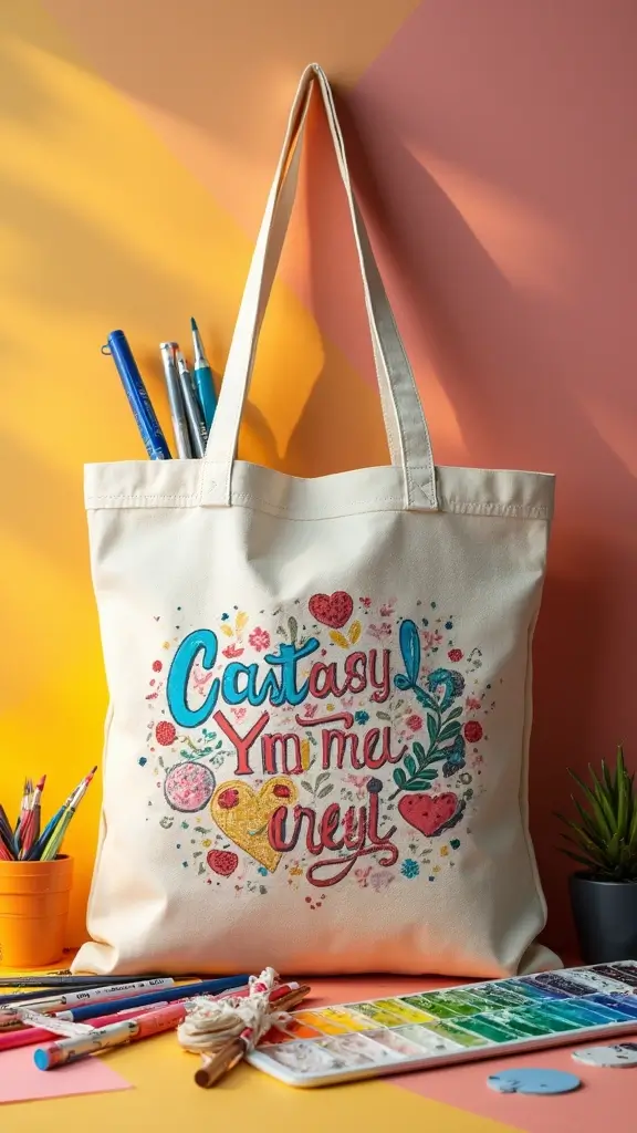 19 Heartfelt Homemade Mother's Day Gifts that Will Make Her Cry Happy Tears! - 13. Customized Tote Bag