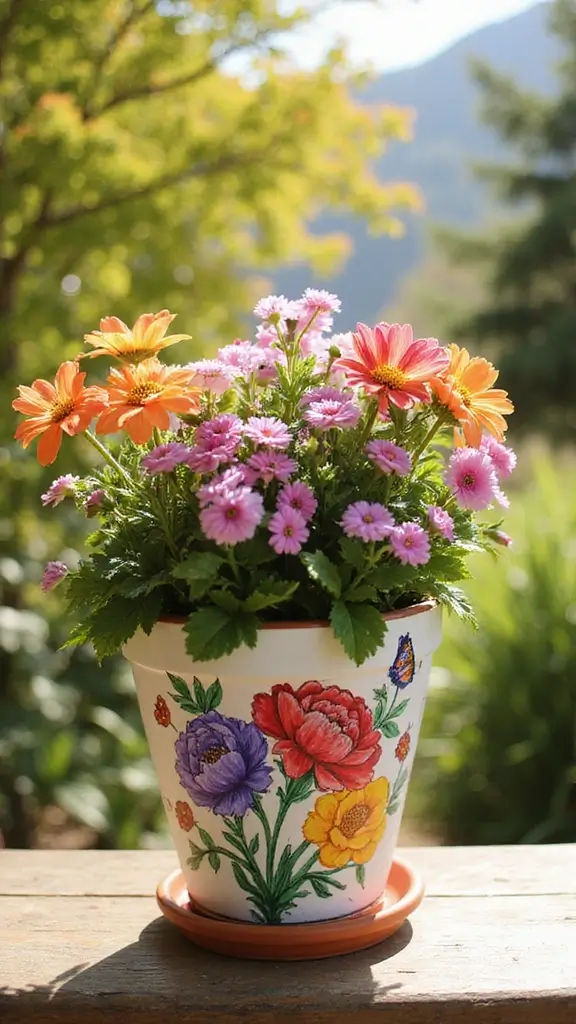 19 Heartfelt Homemade Mother's Day Gifts that Will Make Her Cry Happy Tears! - 5. Custom Hand-Painted Flower Pot