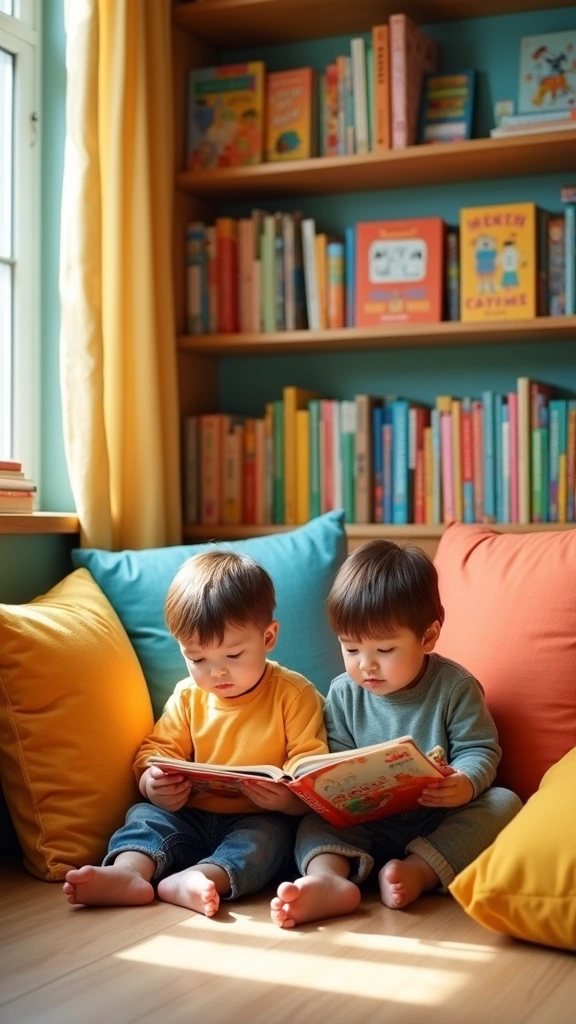 19 Parenting Hacks for Twin Toddlers That Will Change Your Life Forever! - 18. Create a Family Book Nook