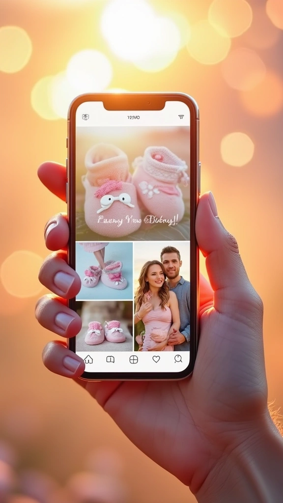 21 Fun Baby Announcement Ideas That Will Make Everyone Smile - 15. Creative Social Media Posts